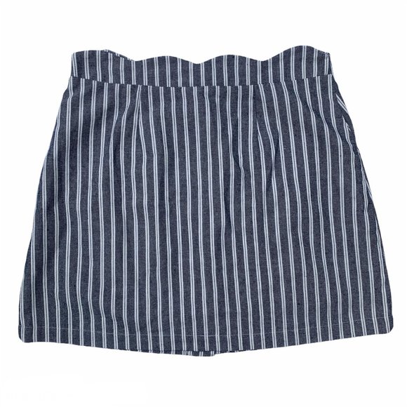 Blu Pepper Blue and White Striped Mini Skirt - Picture 5 of 13
